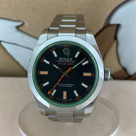 prezzo rolex milgauss vetro verde nuovo|Acquista Rolex Milgauss 116400GV .